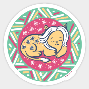 Lion - Jungle Friends tribal inspired design for lions lovers Sticker